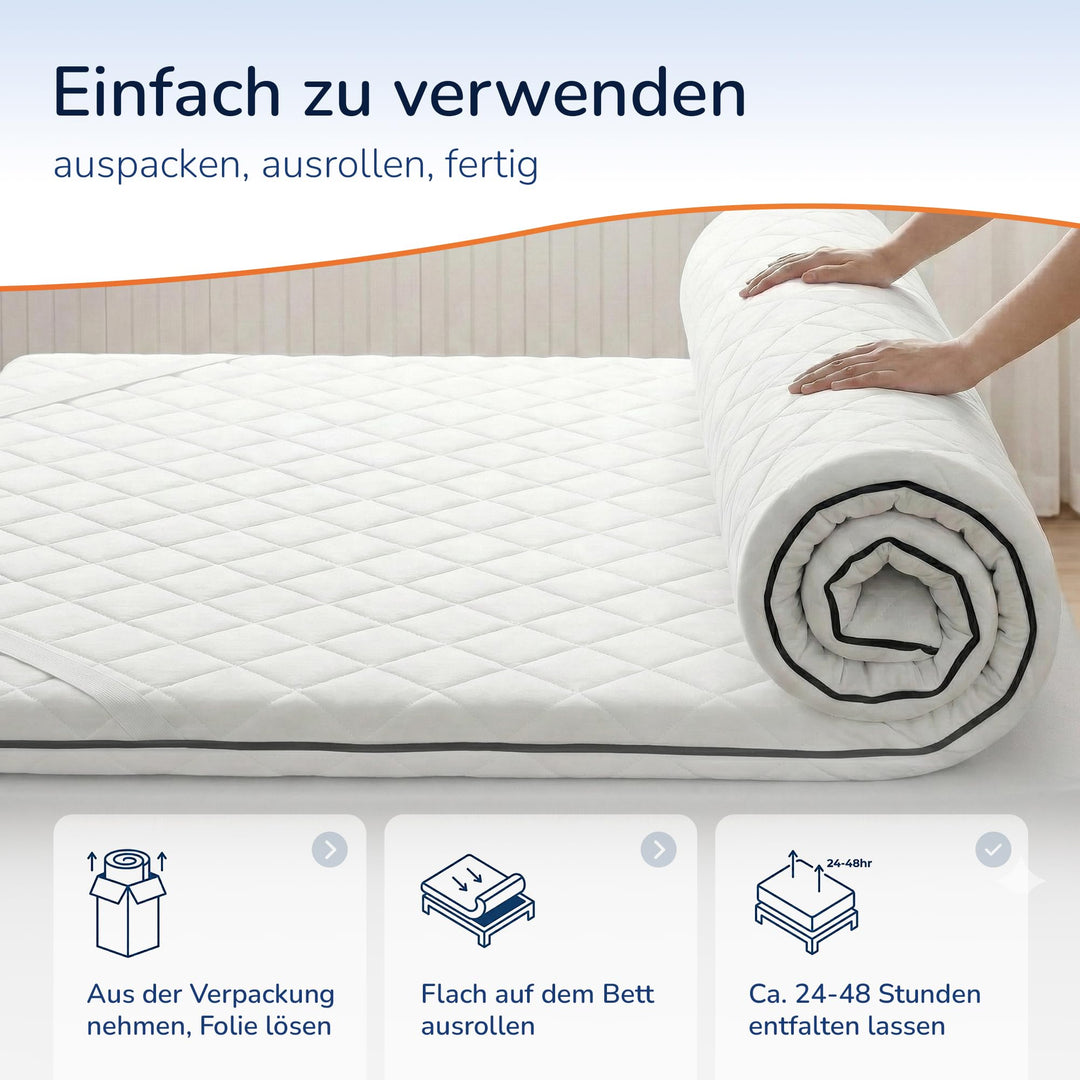 Matratzentopper Komfortschaum 130x200 cm formstabil Oeko-TEX - Bild 9