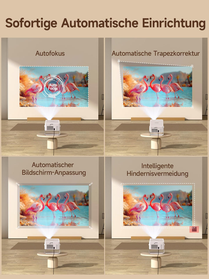 Smart Beamer 1080P Native 800 ANSI Android 14 4K 135 Zoll - Bild 5