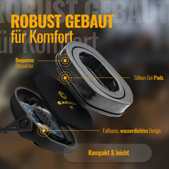 Elektronisches Helm-Headset mit Gehörschutz 22 dB NRR IPX5 Mikrofon - Bild 6