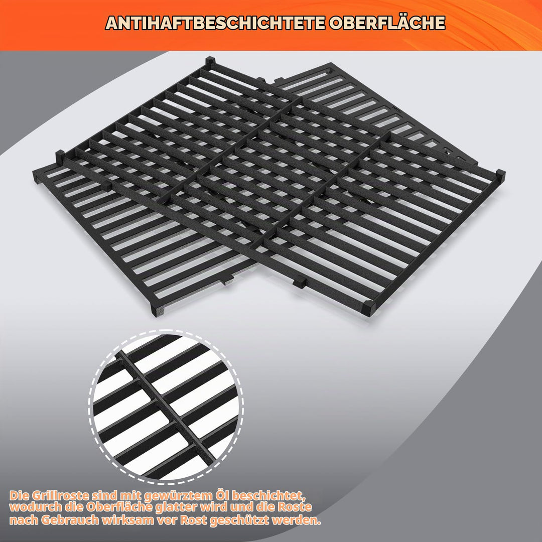 Grillrost Gusseisen 2er-Set 44,5x30 cm für Weber Spirit 300 - Bild 5