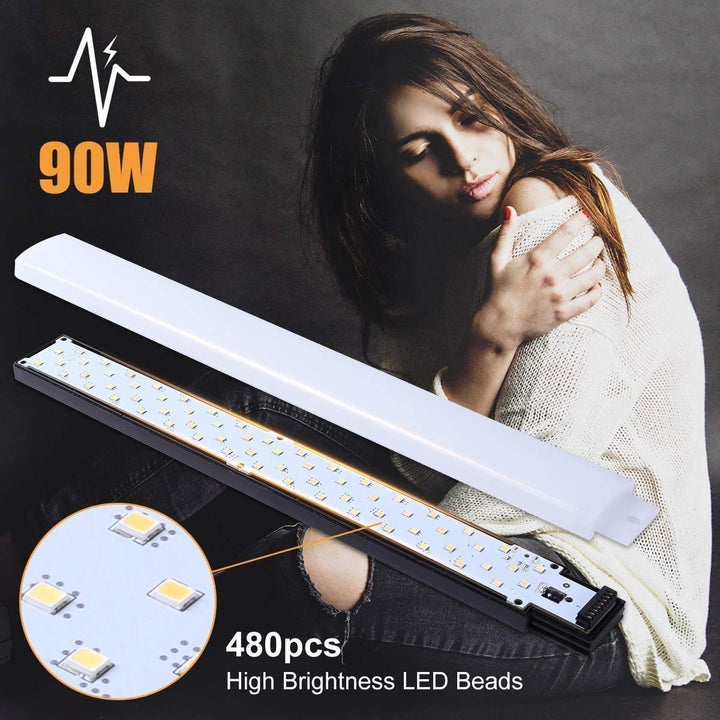 LED Ringlicht Set mit Stativ 90W, 6 Lichtleisten, CRI 97+ - Bild 5