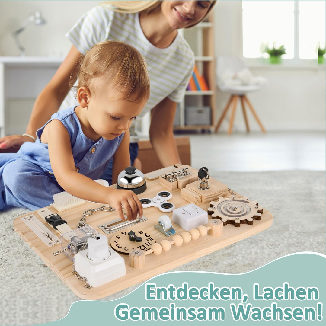 Montessori Busy Board Holz mit 18 Aktivitäten für Kleinkinder - Bild 5