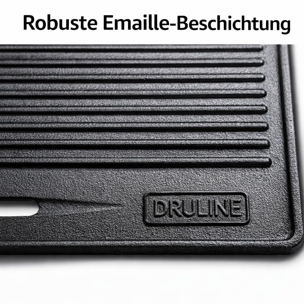 Gusseisen-Wendeplatte 2-in-1 geriffelt &amp; glatt 40x30 cm Gasgrill - Bild 8