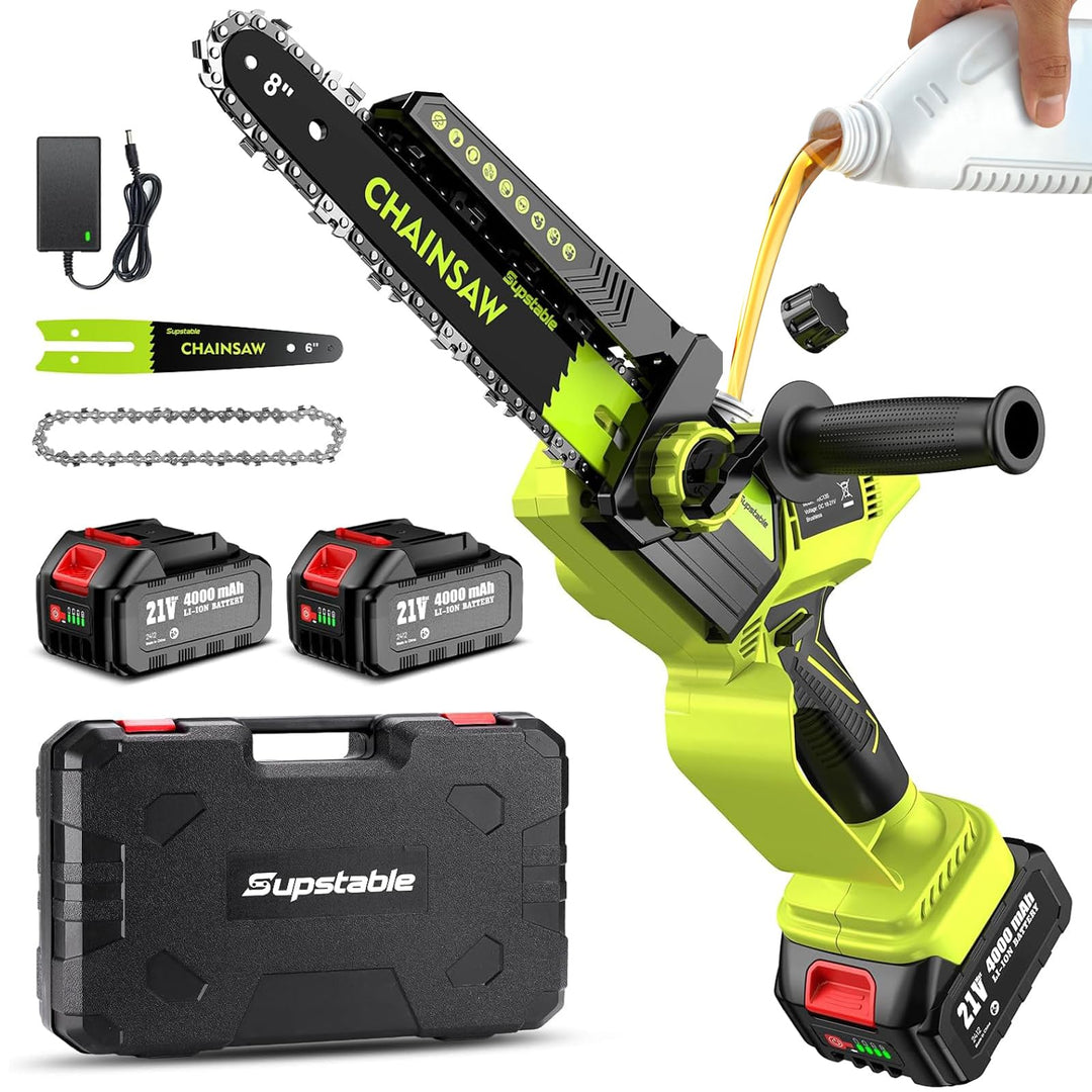 Akku-Kettensäge 20 cm Brushless-Motor 1300W werkzeuglose Kettenspannung