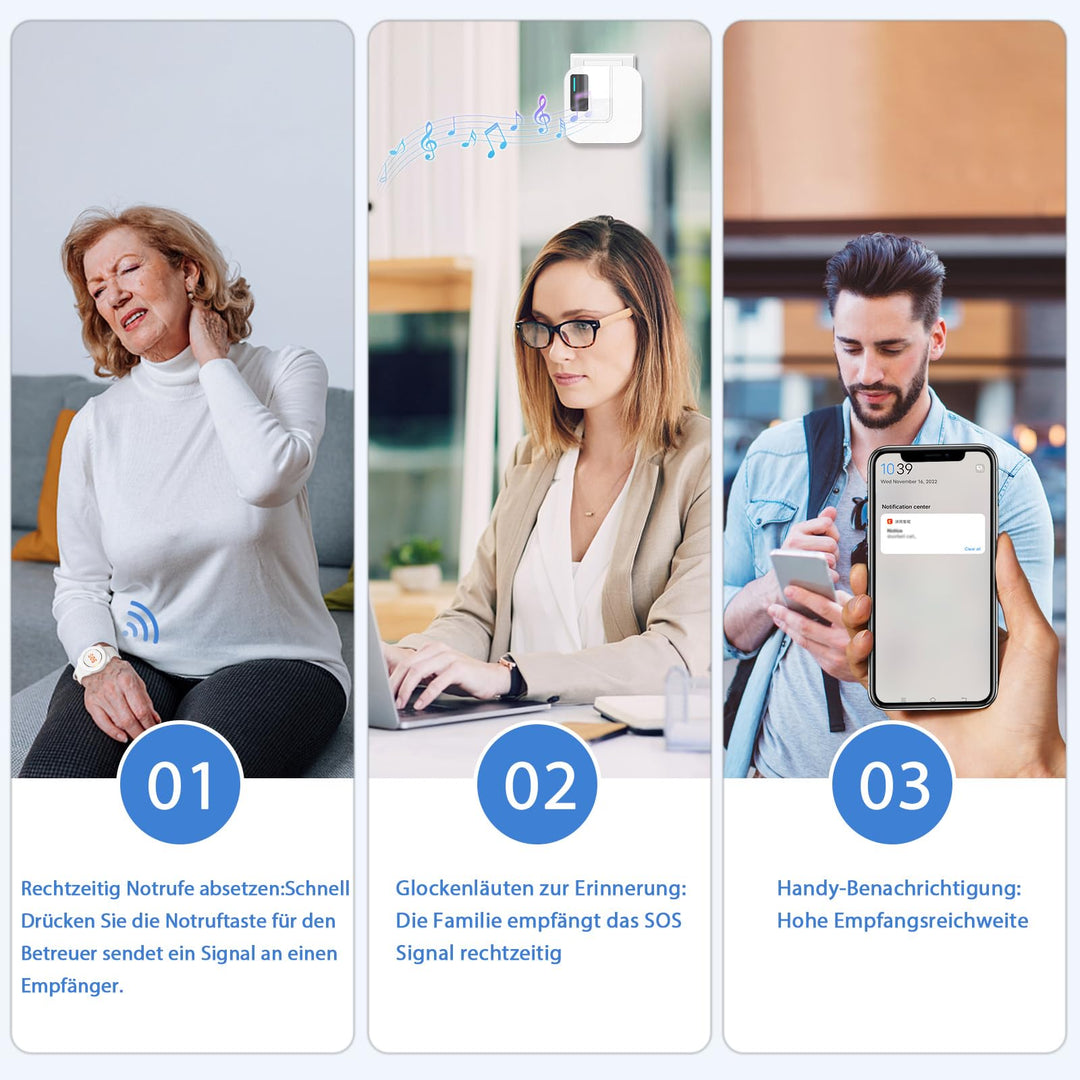 Hausnotruf-Set WiFi mit App-Benachrichtigung für Senioren - Bild 2