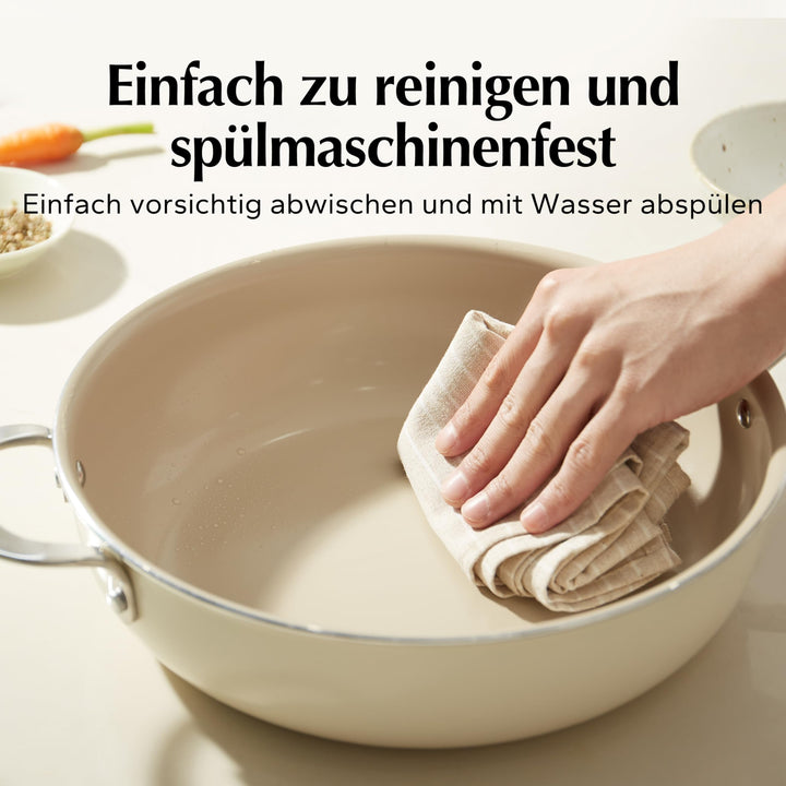 Bratpfanne 28cm Keramik Antihaft mit Deckel PTFE-frei Induktion - Bild 8