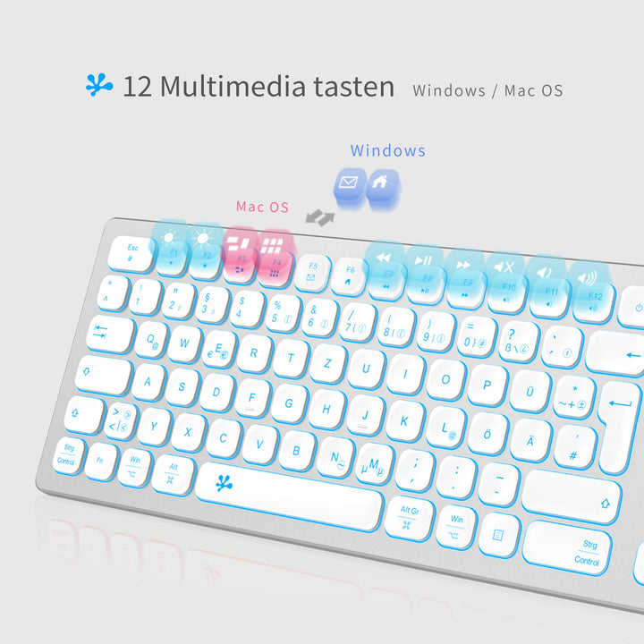 USB-Tastatur Slim Aluminium mit Numpad und RGB-Beleuchtung - Bild 5