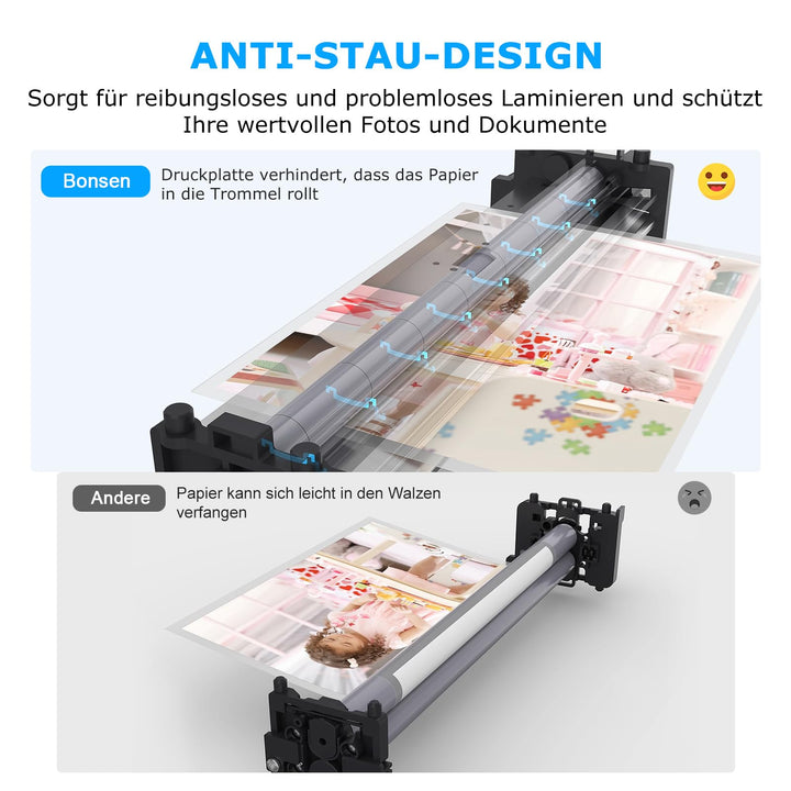Laminiergerät A3 mit Anti-Klemm-Technologie, 3 Heizstufen, 100 Folien - Bild 3