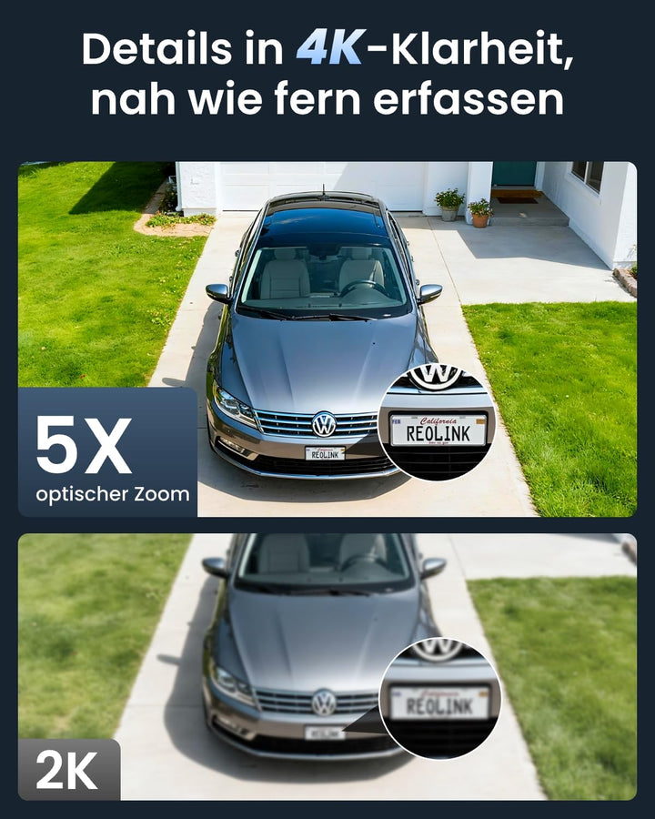 Überwachungskamera Aussen 4K 8MP WLAN mit 5x optischem Zoom - Bild 2