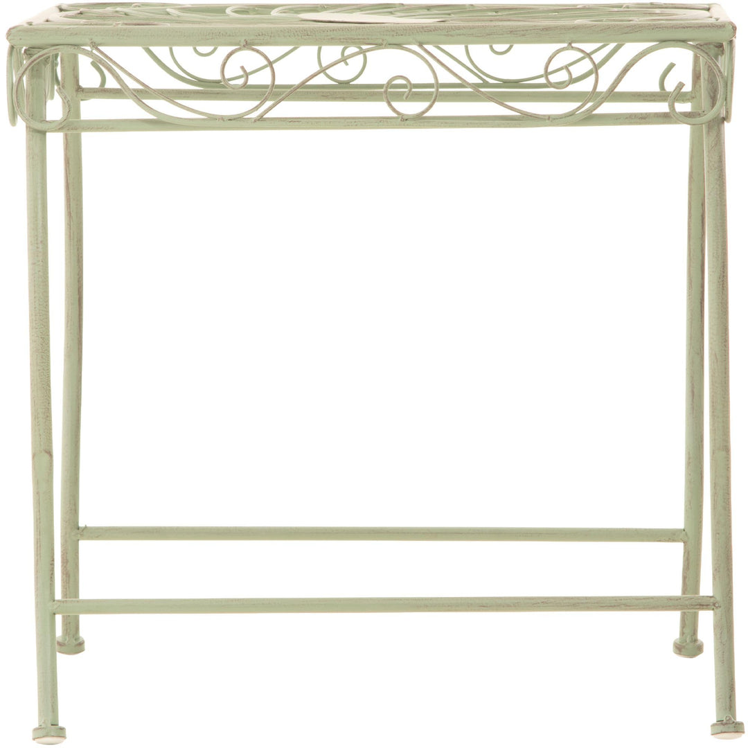 Beistelltisch Eisen Jugendstil Ornamente antik-grün für Balkon Garten - Bild 6