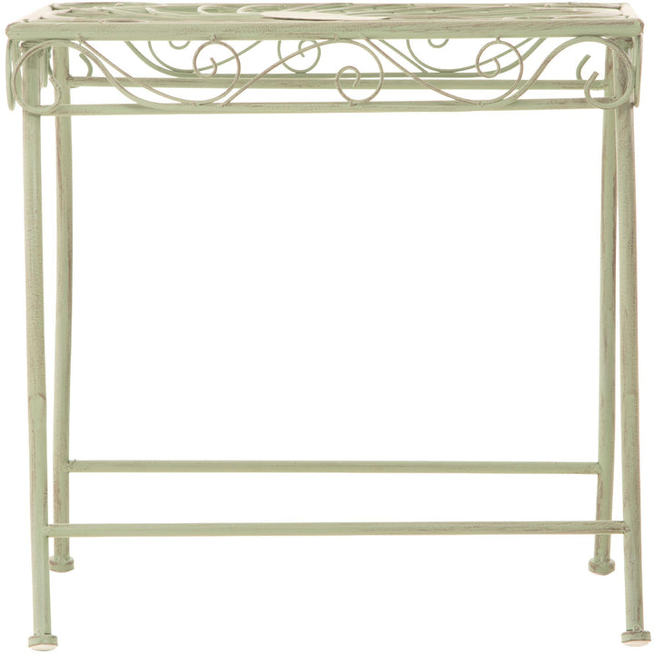 Beistelltisch Eisen Jugendstil Ornamente antik-grün für Balkon Garten - Bild 6