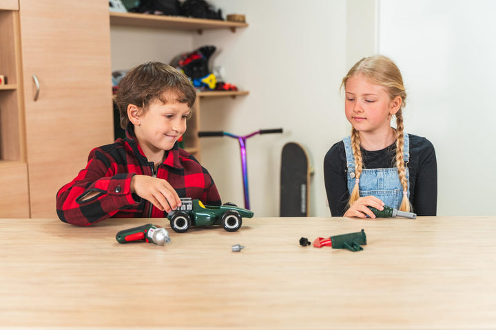 Kinder-Werkzeugkoffer Rennauto mit Akkuschrauber ab 3 Jahren - Bild 5