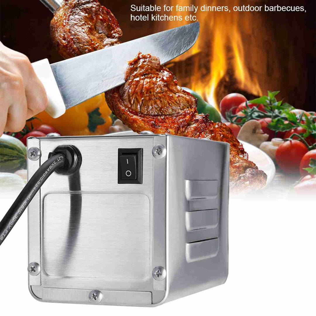 Grillmotor Rotisserie Edelstahl 15W 50-70kgF für Spiessbräter - Bild 2