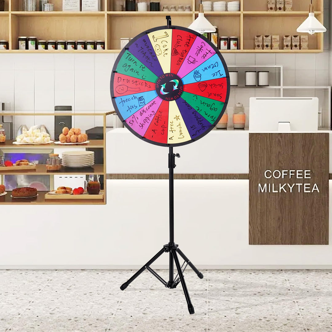 Glücksrad 60cm mit Ständer 14 Felder wiederbeschreibbar für Events - Bild 9