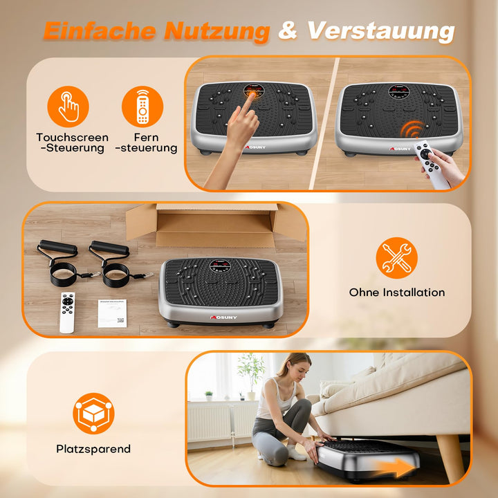 Vibrationsplatte Dual-Motor mit Bluetooth-Lautsprecher 120 Stufen - Bild 9