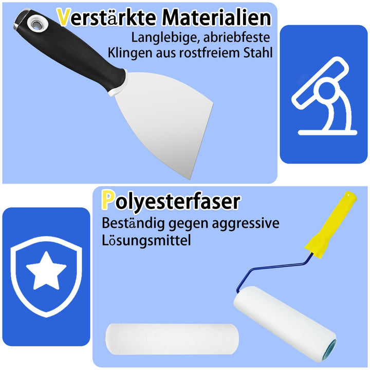 Bodenbeschichtung Werkzeug-Set 6-teilig mit Stachelwalze und Nagelschuhen - Bild 3