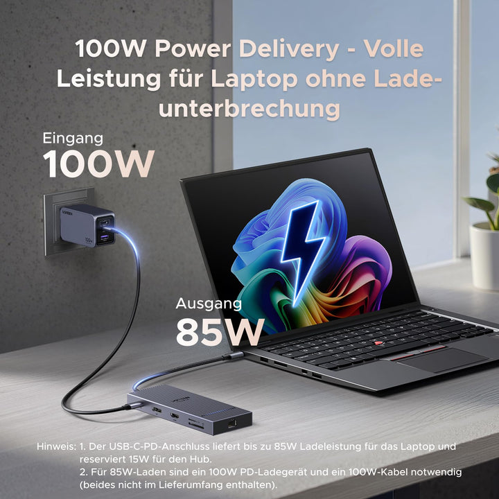 Docking Station Dual Monitor 4K USB-C mit 100W PD &amp; Gigabit-Ethernet - Bild 6