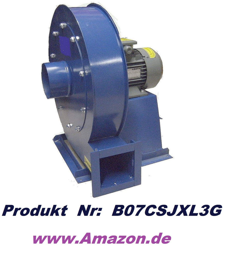 Industrie Radialgebläse 400V 600W 2650m³/h Stahl schwarz - Bild 7