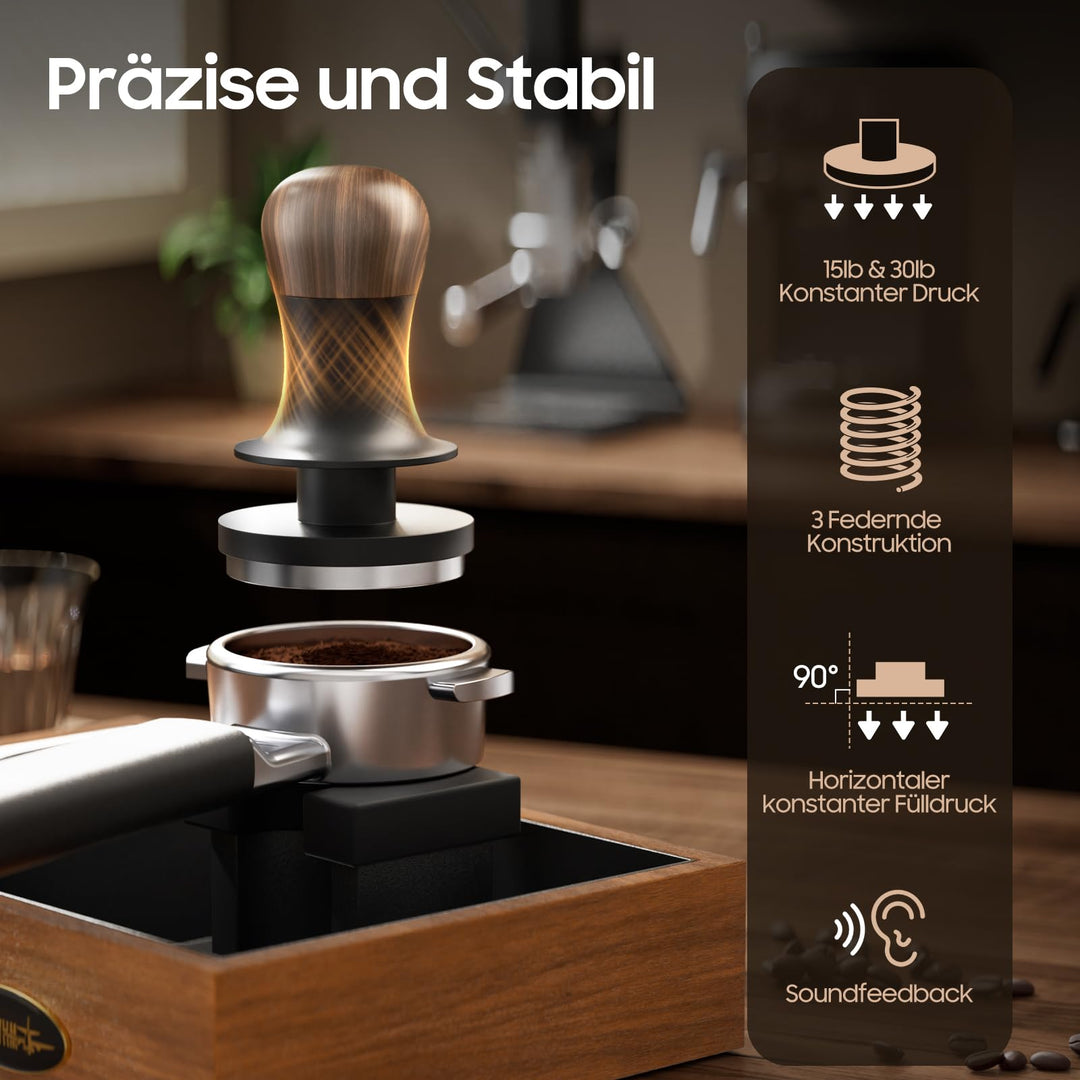Espresso Tamper 58,35 mm Konstanter Druck 15/30 lbs mit Klick-Feedback - Bild 2
