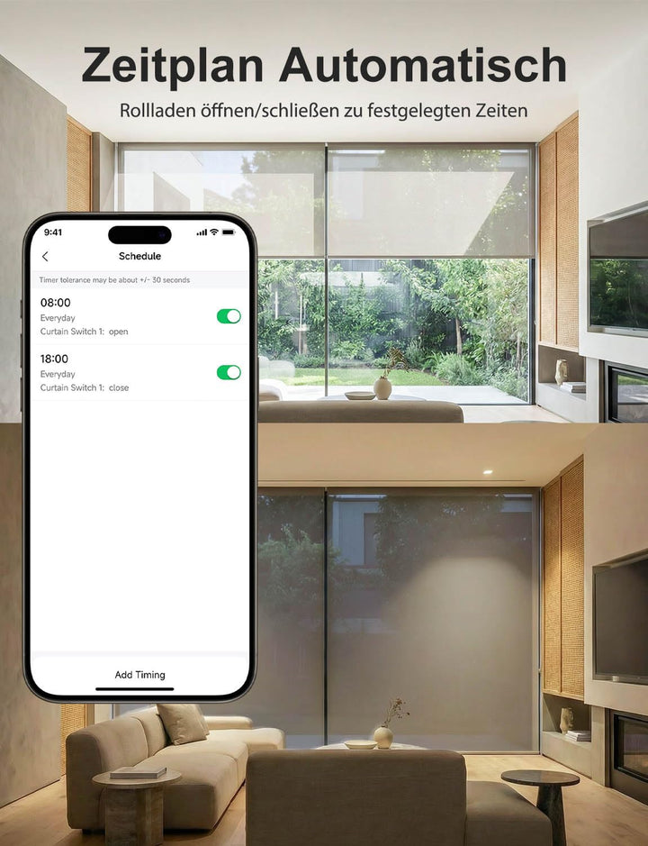 WLAN Rollladenschalter Touch 2er-Set Alexa Google Smart Home - Bild 4