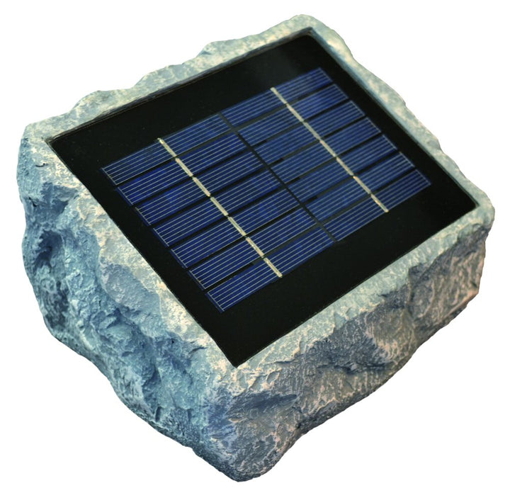Solar Teichpumpe mit Akku und LED Steindesign Polyresin 2W - Bild 4