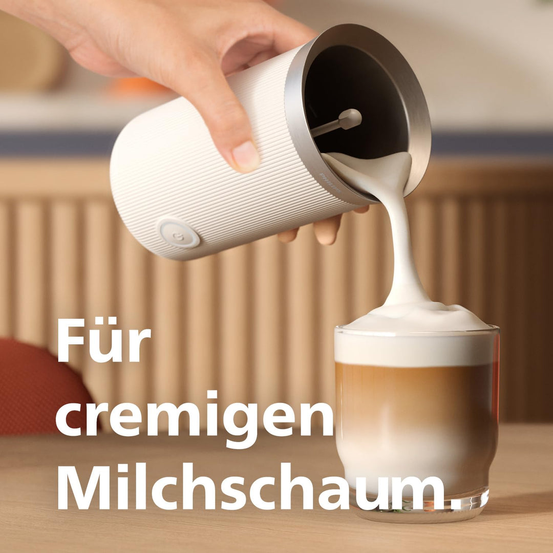 Milchaufschäumer elektrisch heiss &amp; kalt für Pflanzendrinks, Weiss - Bild 6