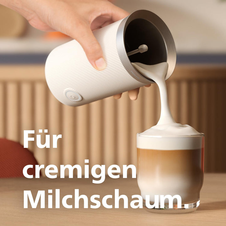 Milchaufschäumer elektrisch heiss &amp; kalt für Pflanzendrinks, Weiss - Bild 6