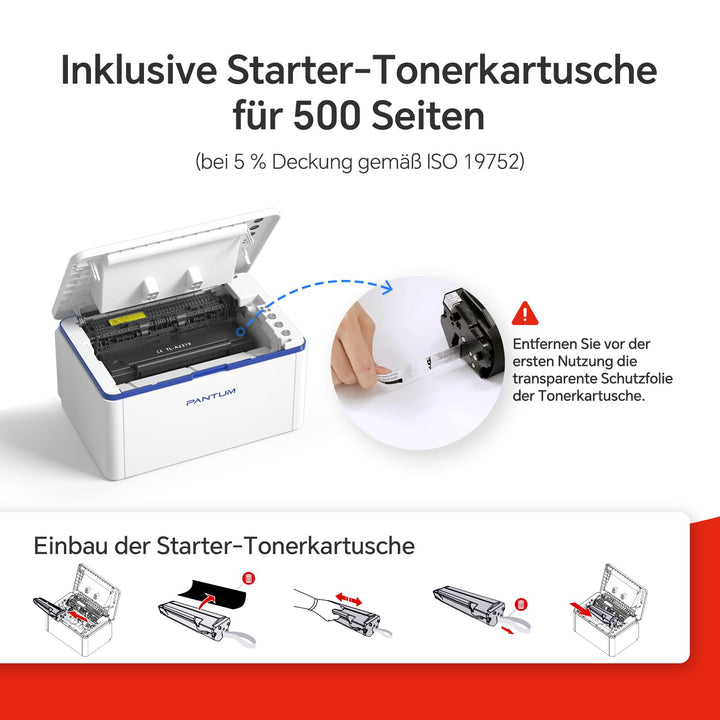 Laserdrucker SW WLAN AirPrint 20ppm mit Startertoner 500 Seiten - Bild 8
