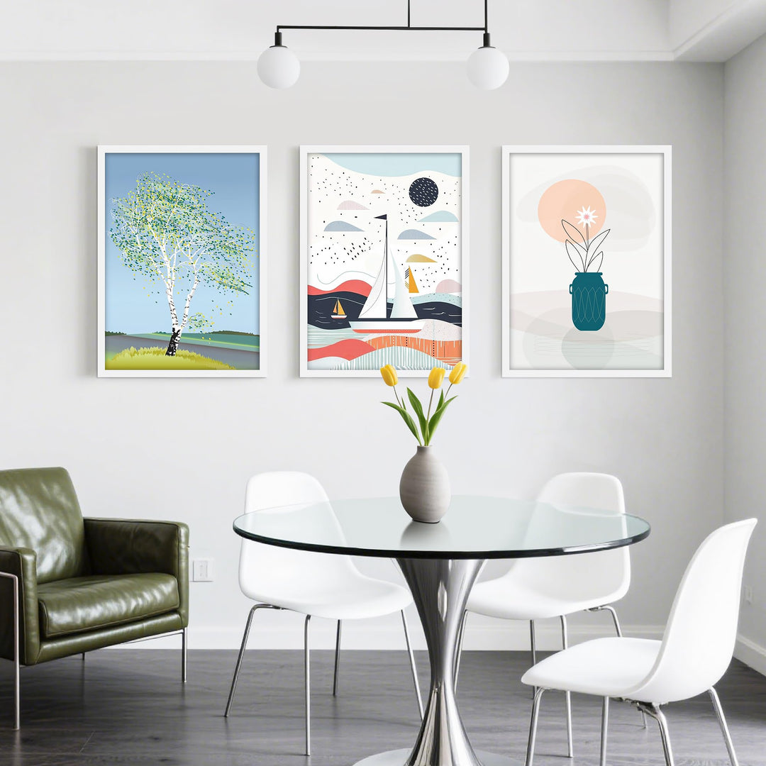 Bilderrahmen 50x70 cm Weiss MDF mit Acrylglas 3er Set - Bild 6