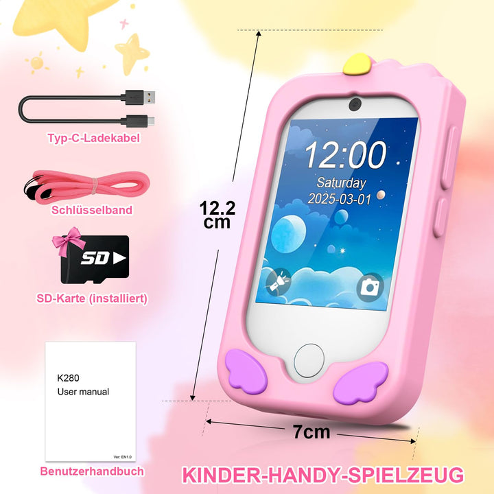 Kinder-Smartphone Lernspielzeug 2,8" Touchscreen Dual-Kamera MP3 - Bild 8