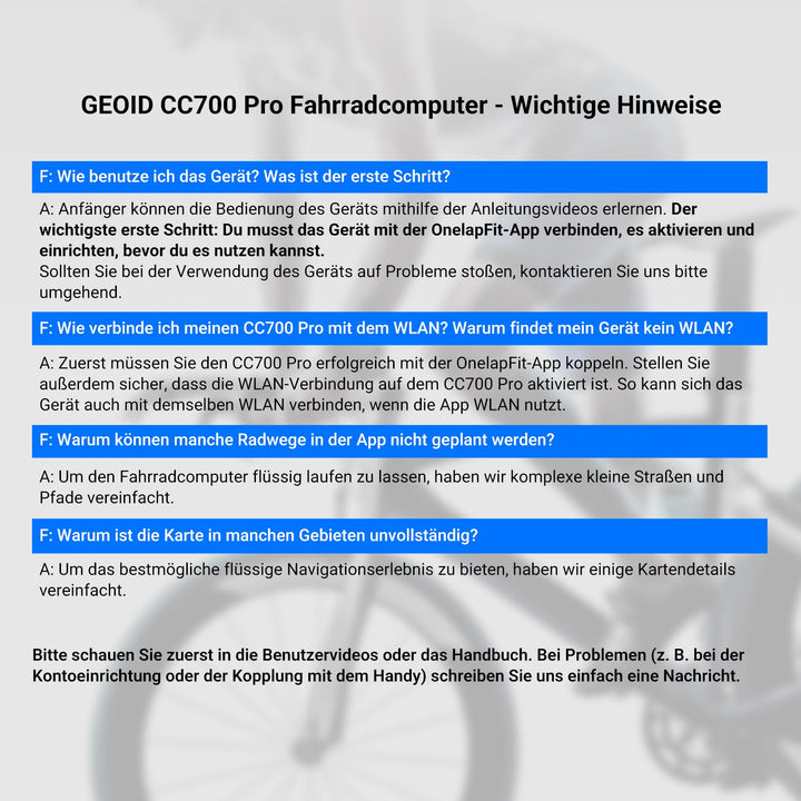 Fahrradcomputer GPS 2,8 Zoll Touchscreen mit Kartennavigation ANT+ - Bild 2