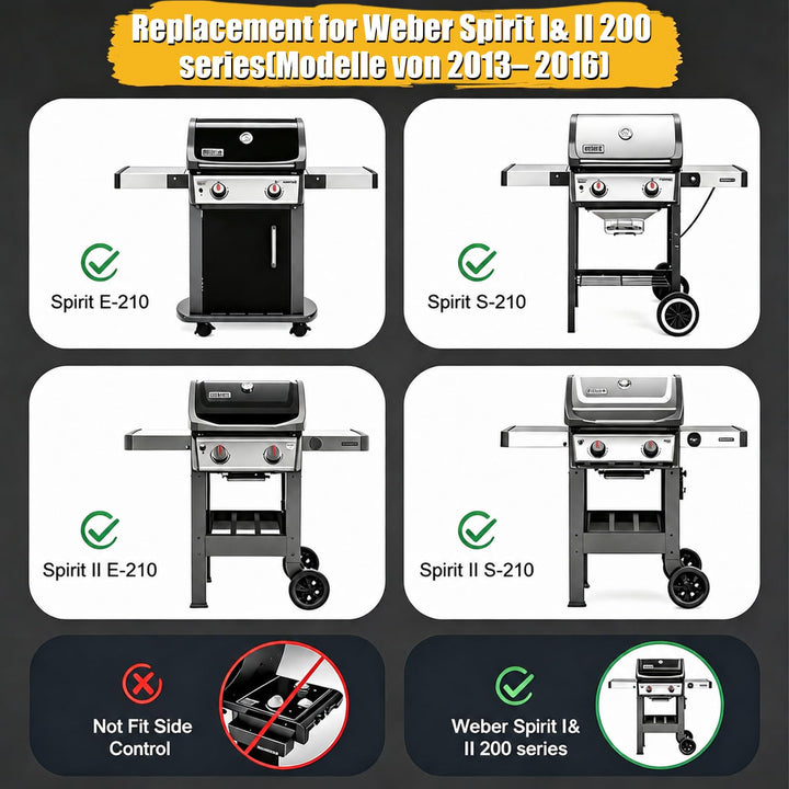 Grillrost Edelstahl 44,5x26cm 2er-Set für Weber Spirit 200 Serie - Bild 3