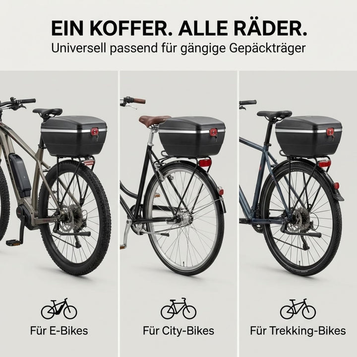 Fahrradkoffer Gepäckträger 14L abschliessbar wasserdicht Hartschale - Bild 5