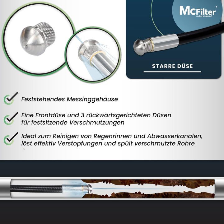 Rohrreinigungsschlauch 30m 200bar mit Rotationsdüse für Hochdruckreiniger - Bild 5