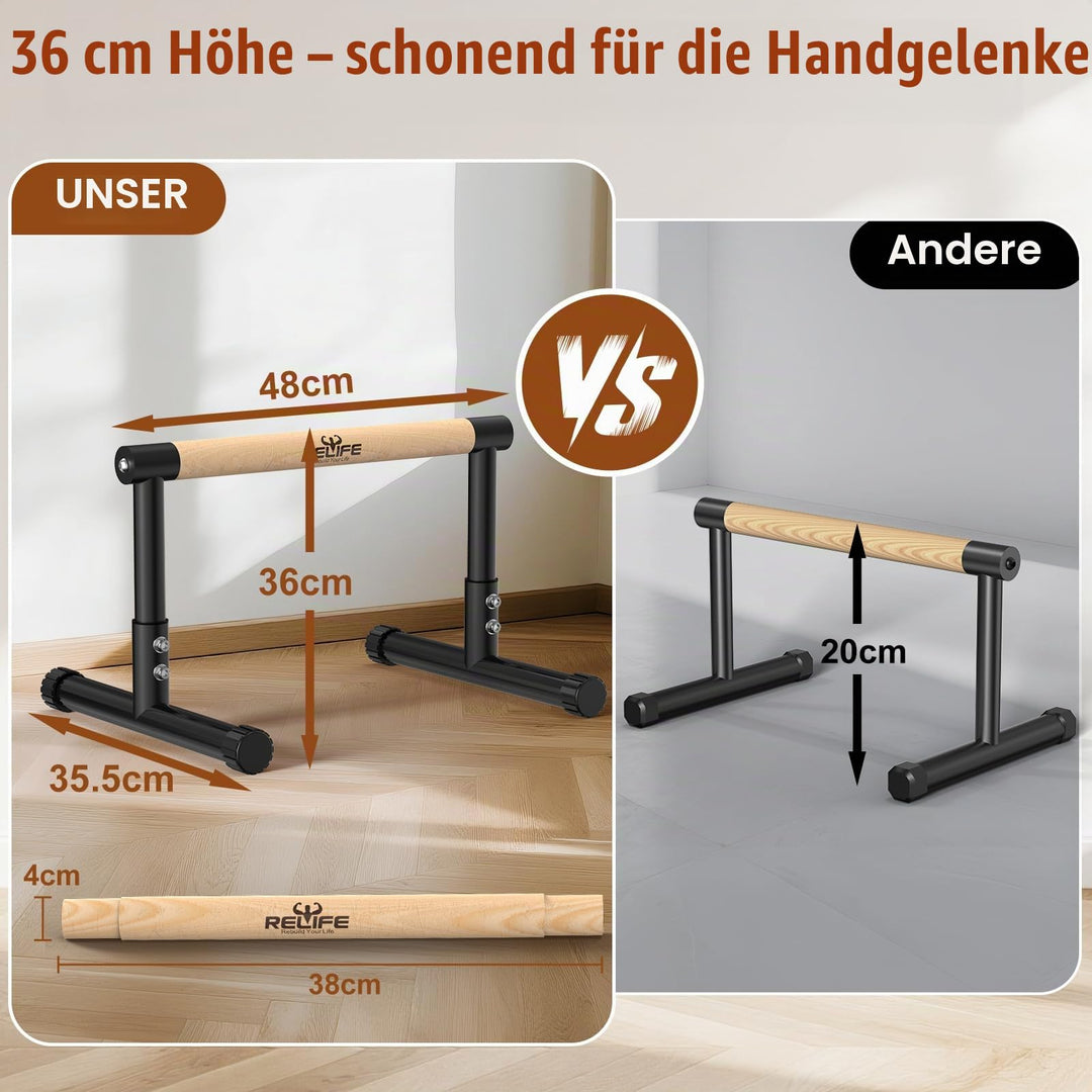 Parallettes Dip Station Stahl höhenoptimiert Calisthenics Ganzkörper - Bild 6