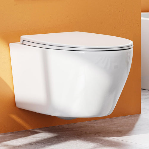 Wand-WC Keramik Spülrandlos mit Absenkautomatik Nano-Beschichtung