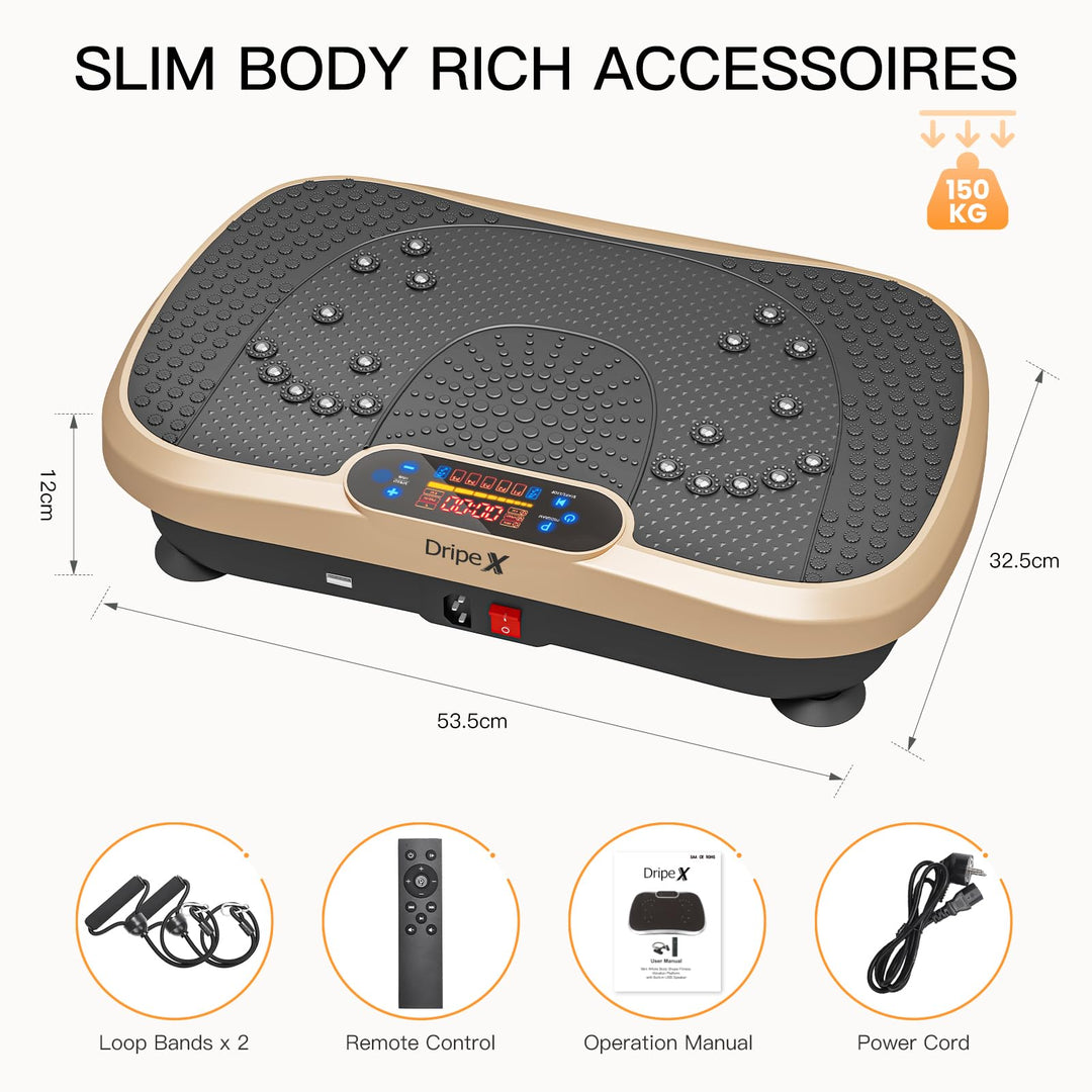 Vibrationsplatte 3D Ganzkörpertraining 99 Stufen mit Bluetooth - Bild 4