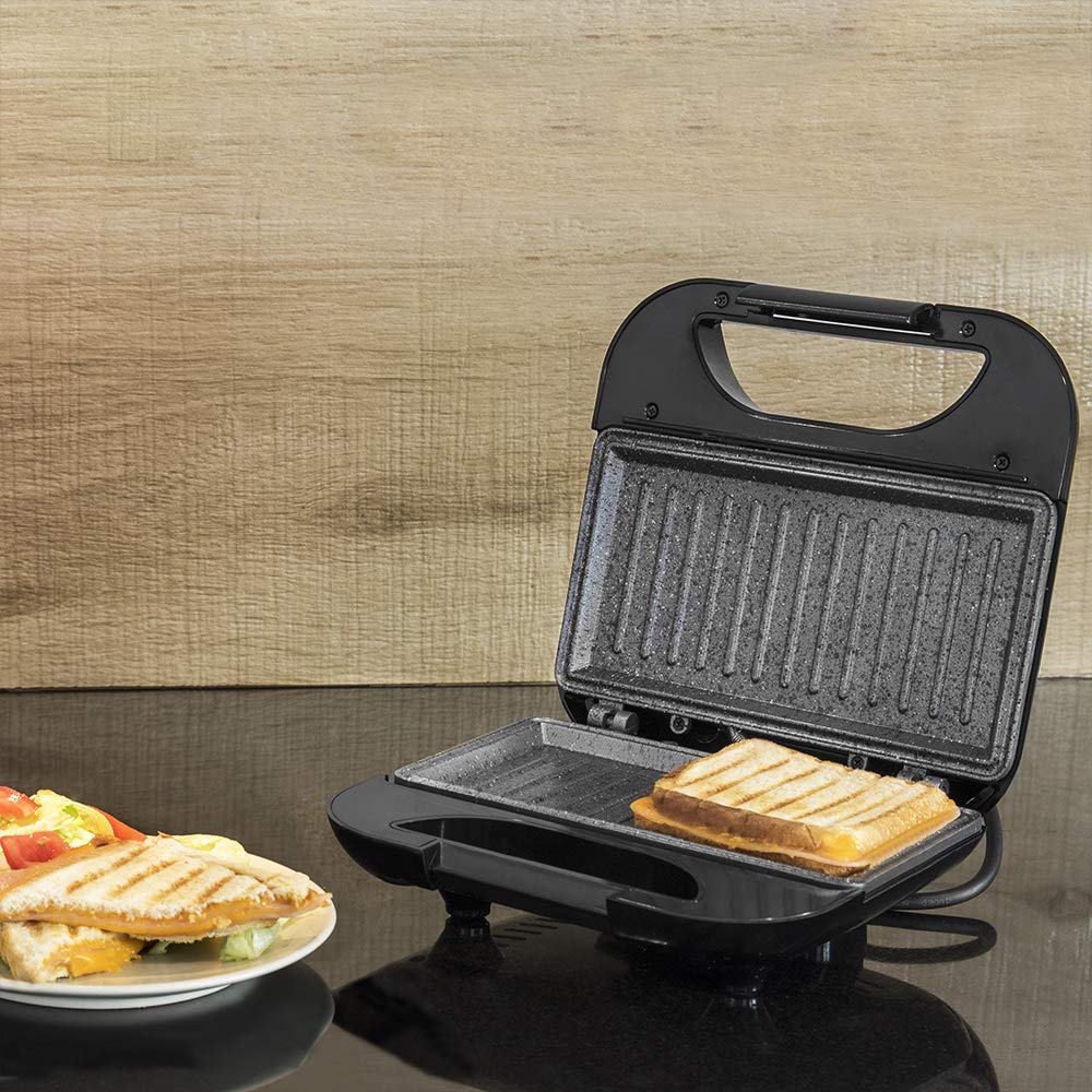 Sandwichmaker 2 Sandwiches RockStone-Antihaft Grillplatten 750 W - Bild 4