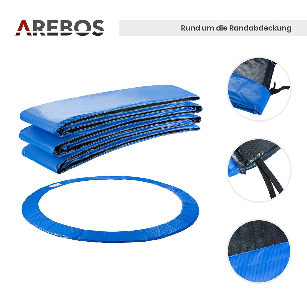 Trampolin Sicherheitsnetz mit Randabdeckung 244/305 cm 6 Stangen - Bild 4