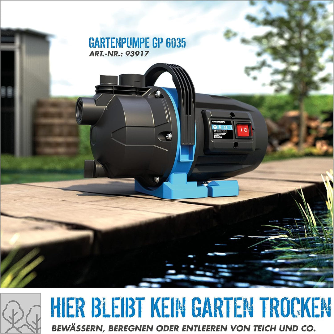 Gartenpumpe 600 W Jet-Pumpe 3200 l/h für Bewässerung &amp; Teiche - Bild 2
