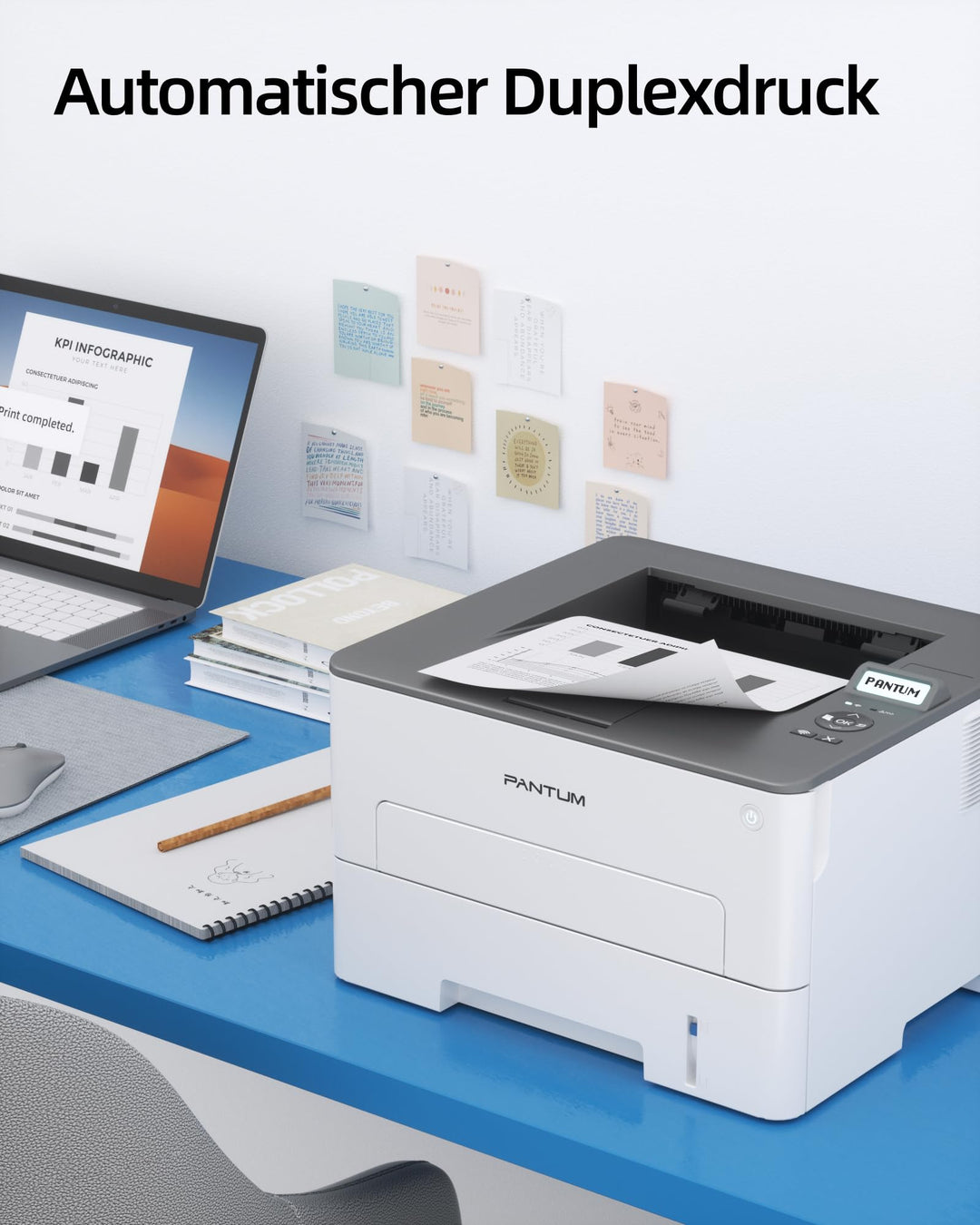 Laserdrucker Schwarz-Weiss WLAN Duplex 30 ppm mit Startertoner - Bild 5