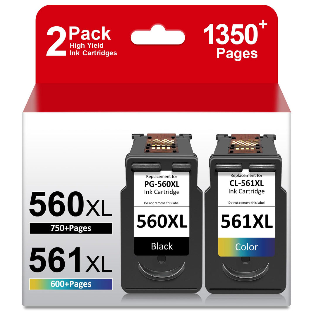 Druckerpatronen 560 561 XL kompatibel für Canon Pixma 2er-Set