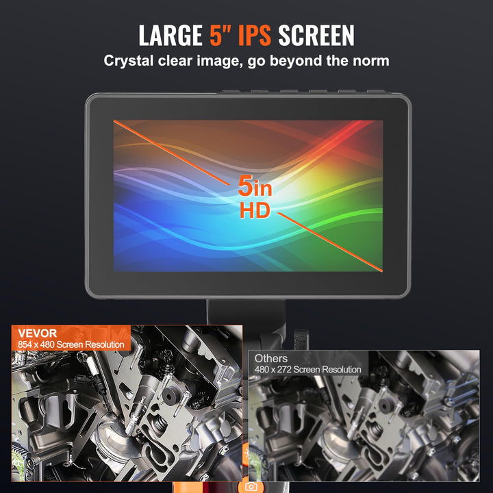 Industrielles Endoskop 1080P HD 5-Zoll-IPS 6,4mm IP67 4500mAh - Bild 4
