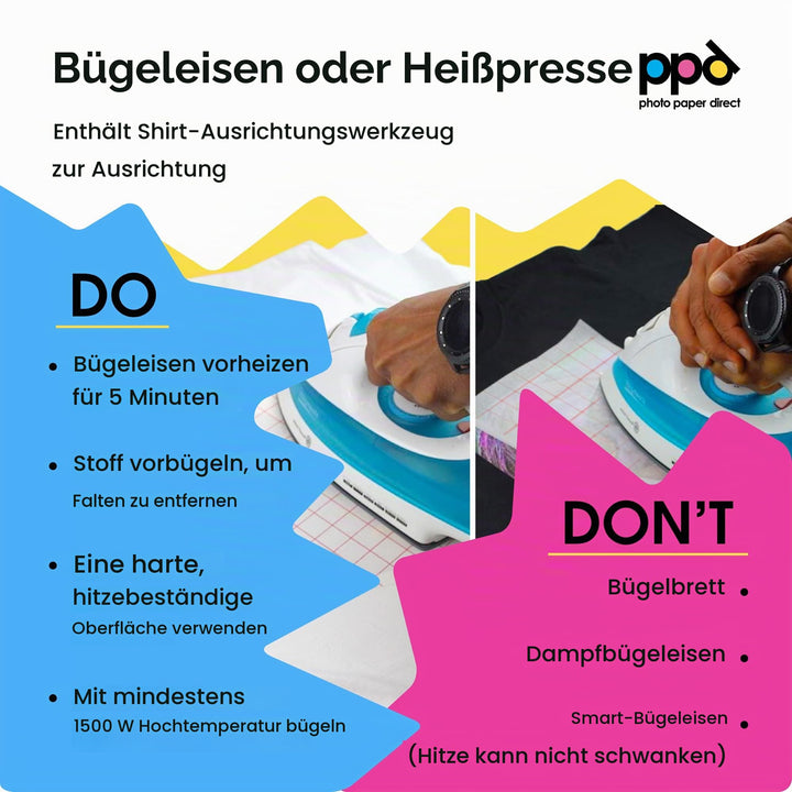 Transferpapier Inkjet A4 für helle &amp; dunkle Textilien 40 Blatt - Bild 7