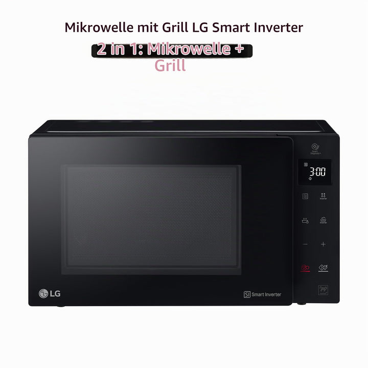 Mikrowelle mit Grill 25L 1150W Quarzgrill Inverter schwarz - Bild 3