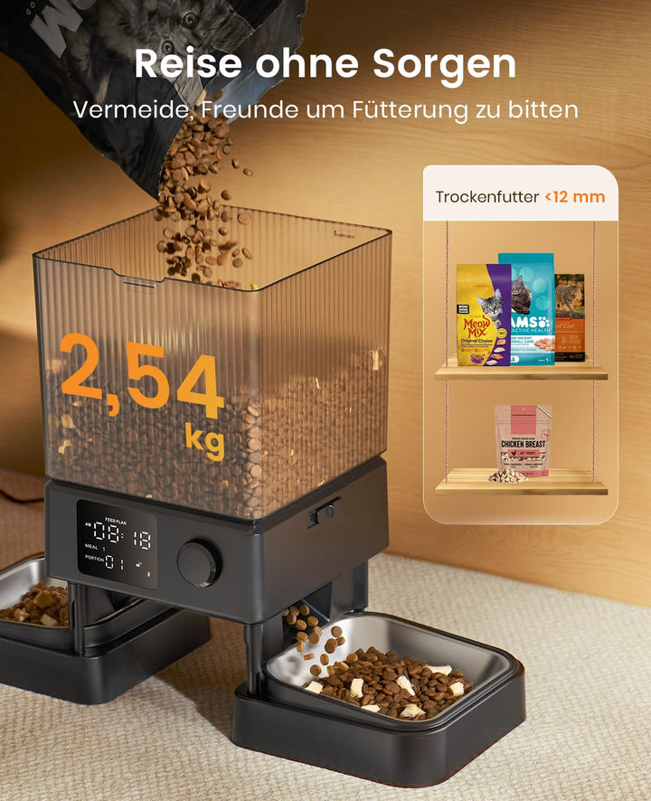 Futterautomat 2 Katzen 5L Trockenfutter mit Sprachaufzeichnung - Bild 8