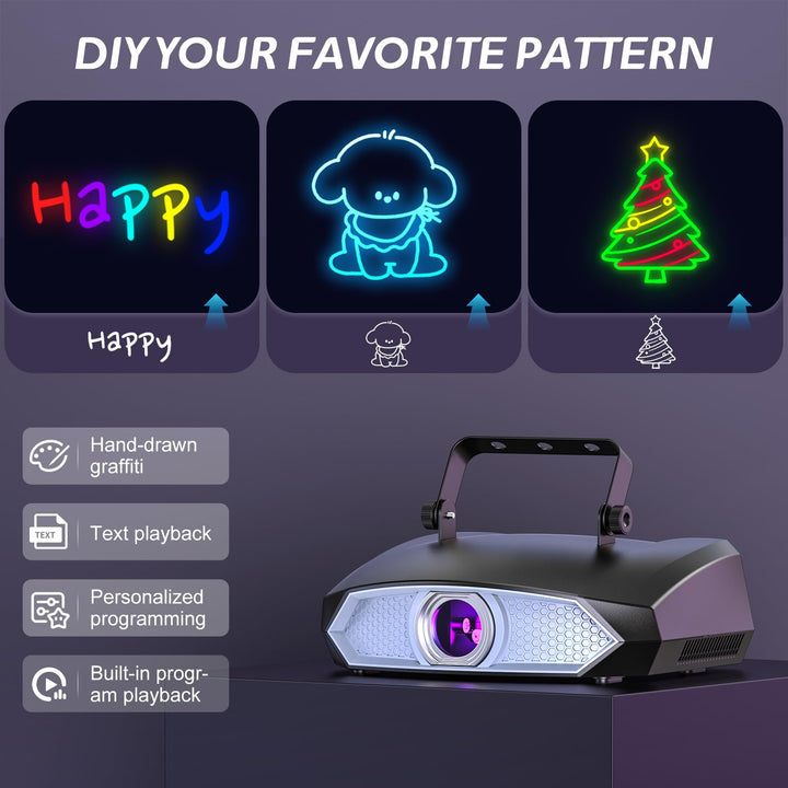 Discolicht 2W mit Bluetooth-App DIY-Animation und DMX512 für Party - Bild 2