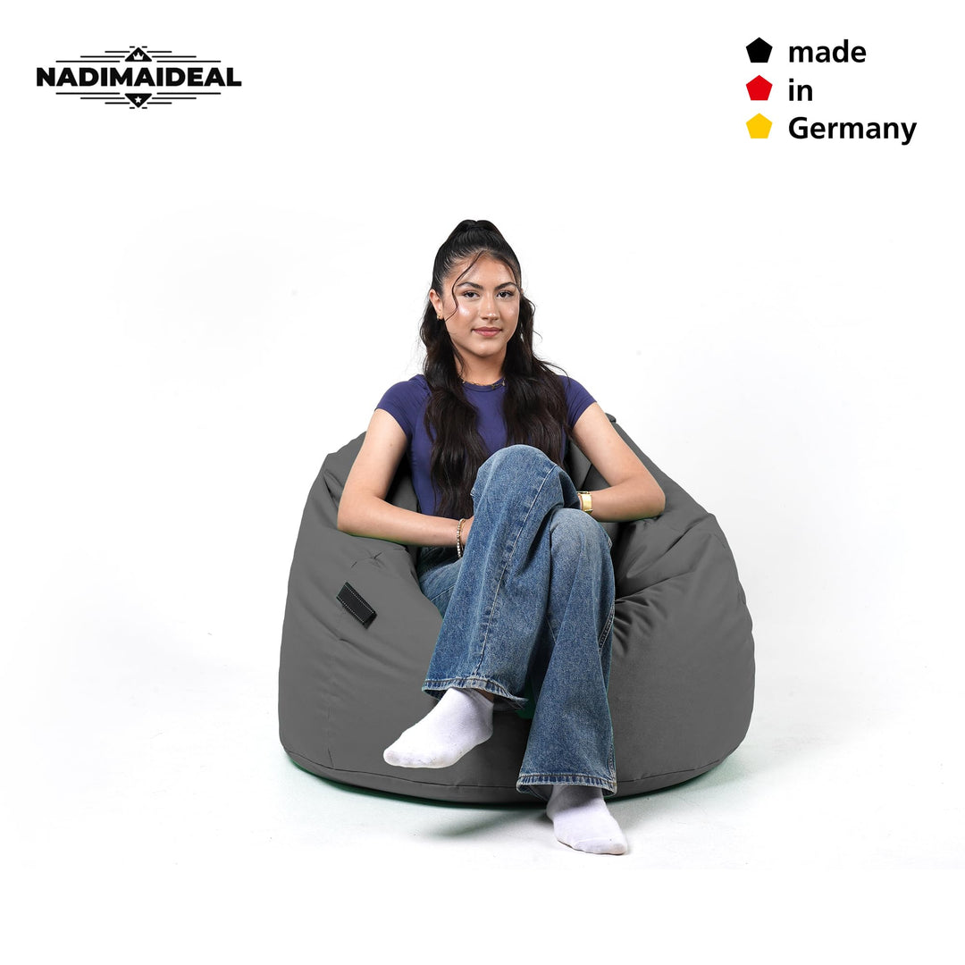 Sitzsack Tropfenform XXL 88 cm Oxford 600D Indoor &amp; Outdoor anthrazit - Bild 5