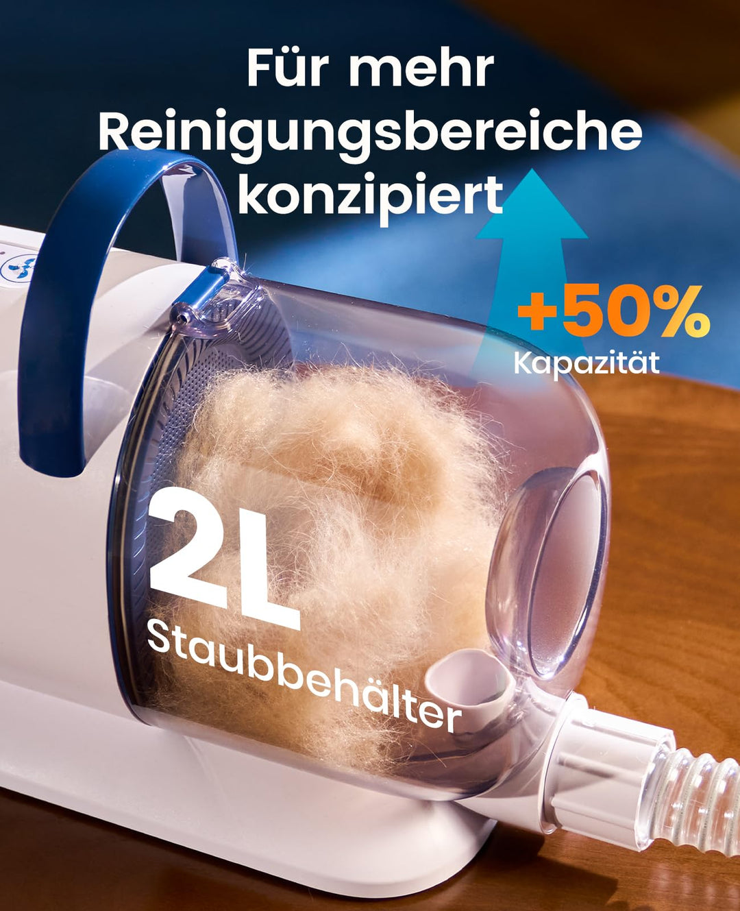 Hundeschermaschine mit Staubsauger 6-in-1 Set 2L Behälter - Bild 9