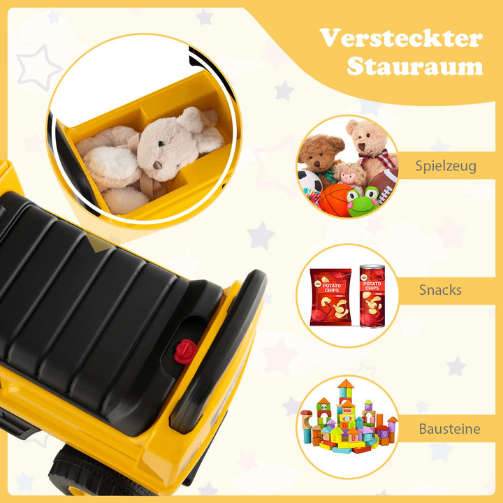 Sitzbagger Kinder mit drehbarer Schaufel und Stauraum ab 1 Jahr - Bild 4